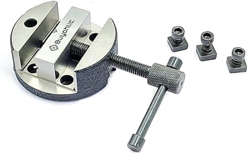 Buyohlic Tornillo de banco redondo para mesa giratoria de 3 y 4 pulgadas