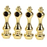 ELAYARD 4 Stück Zaunzubehör Möbel Galerie Pfosten Endkappen Verbindungsstück Für Glasgeländer Pfostenende Für Den Innenbereich Dekorative Metallspindeln Schrankgeländer Pfostenende