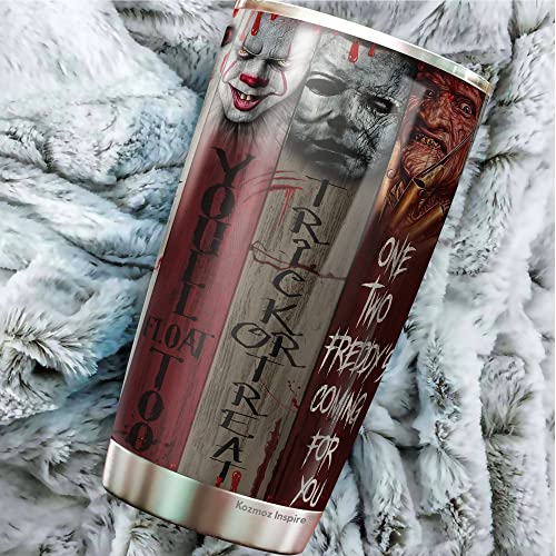 Horror Characters Tumbler - Halloween Tumbler - Horror Tumbler - Gift For Coworker, Men, Women On Christmas, Halloween, Birthday - Tumbler 20 Oz #TOP4
