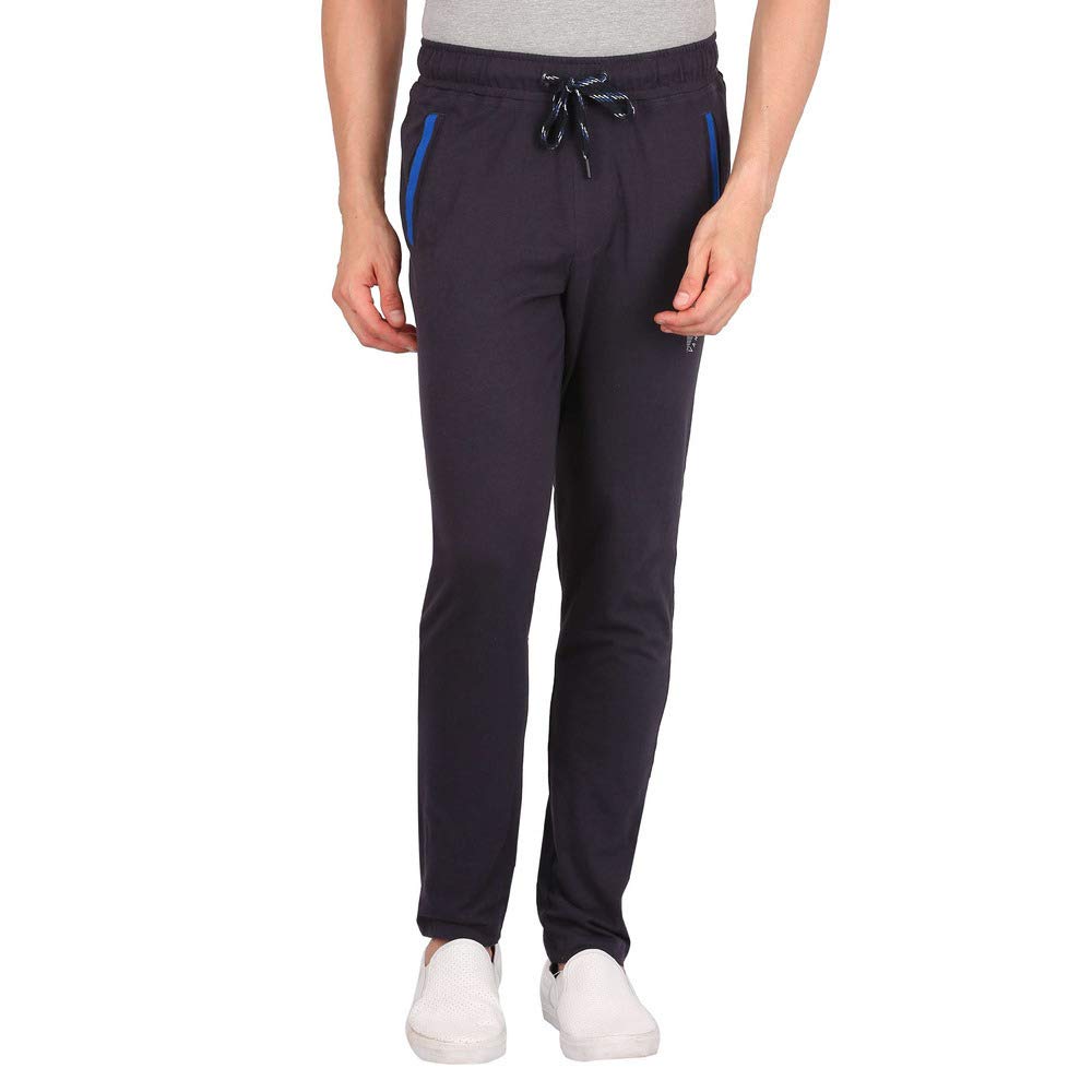 Van Heusen Men’s Regular Fit Mid Rise Athleisure Trackpants – Cotton Rich – Smart Tech, Easy Stain Release, Anti Stat, Ultra Soft, Moisture Wicking