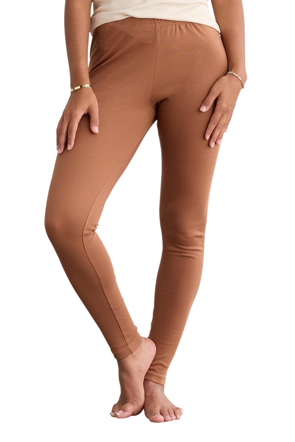 Fair Indigo Women's 100% Organic Pima Cotton Leggings