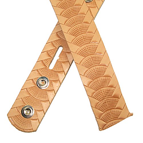 Zelikovitz Embossed Reptile Weave Belt Blank Vegetable Tanned Cowhide (1-1/4")4