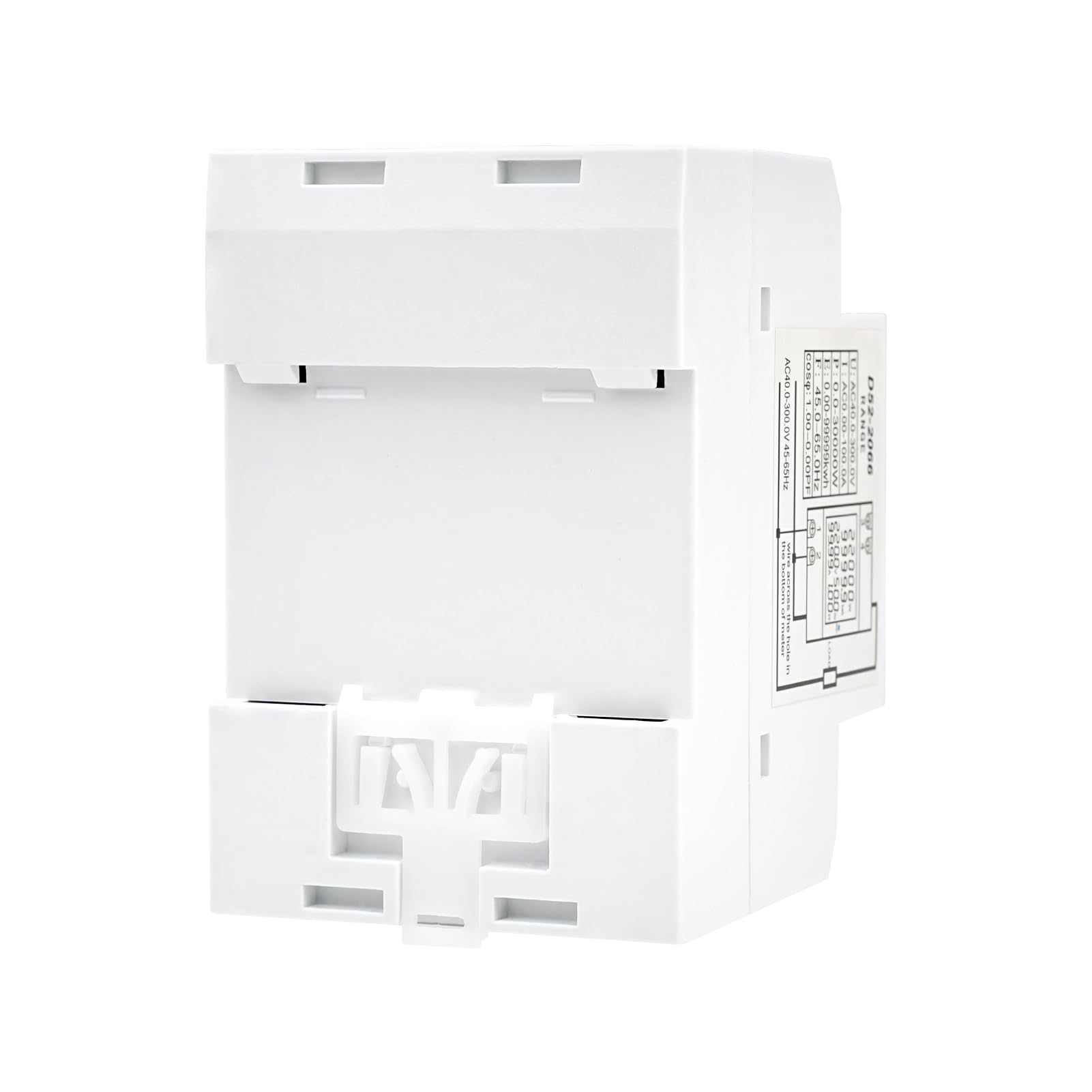 DEWIN Jednofazowy bezprzewodowy miernik zużycia energii elektrycznej, 6 w 1 jednofazowy cyfrowy licznik energii elektrycznej WiFi Tuya AC40~300V 100A woltomierz amperomierz szyny din
