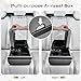 Coverado Universal Car Center Console with Wireless Charging & Cup Holder, Back Seat Organizers, Rear Bench Seat Central Armrest Box with Storage, for Most Vehicles, Easy Install, Gray