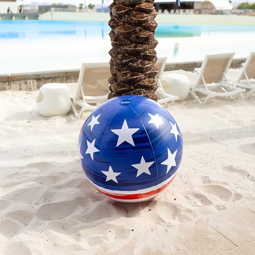 CocoNut Outdoor Americana Luxe 27” Jumbo Beach Ball - America 250th Anniversary Edition - Inflatable Beach Ball with American Flag - 3