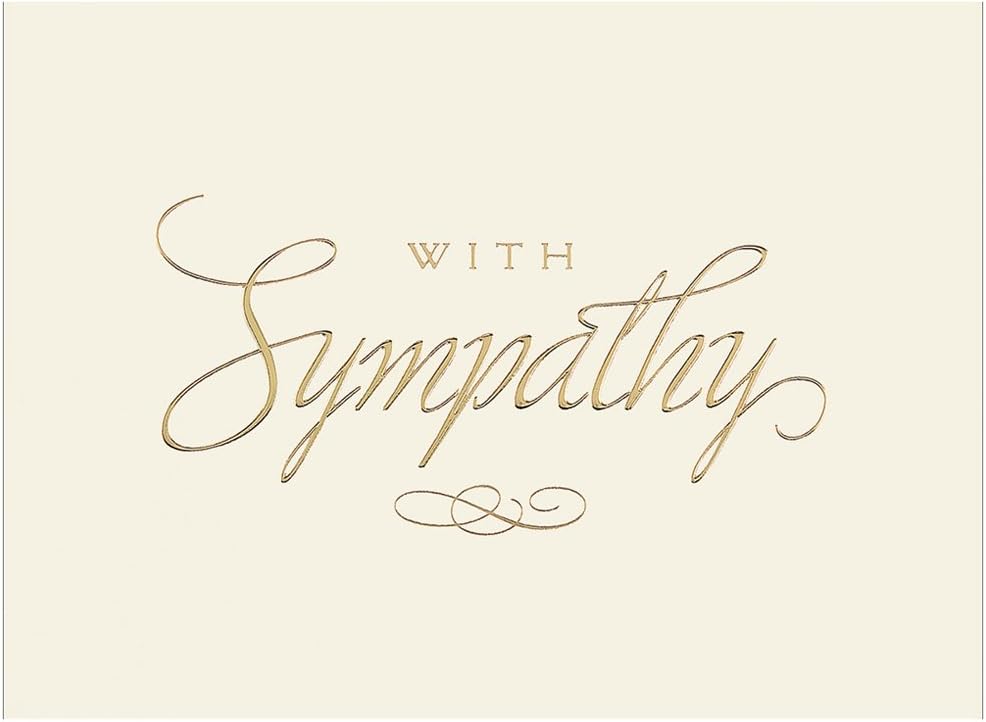 JAM PAPER Blank Sympathy Greeting Cards & Matching Envelopes Set - Blue & Silver With Sympathy - 25/Pack