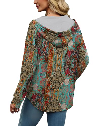 Image of Sampeel Hoodies for Women Trendy Fall Fashion 2025 V Neck Oversized Sweatshirt Plus Size Tops Clothes
