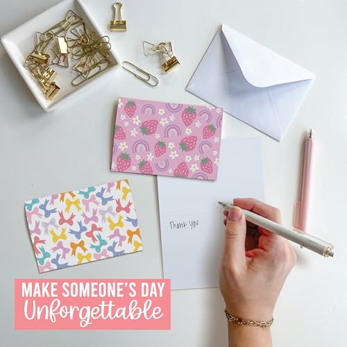 Hadley Designs Blank Cards and Envelopes 4x6 – 24 Greeting Blank Notecards with Envelopes Bulk, Notecards Stationery Card Set, Stationary Note Cards, Pastel Greeting Card Pack, Designed in USA - Thumbnail 6
