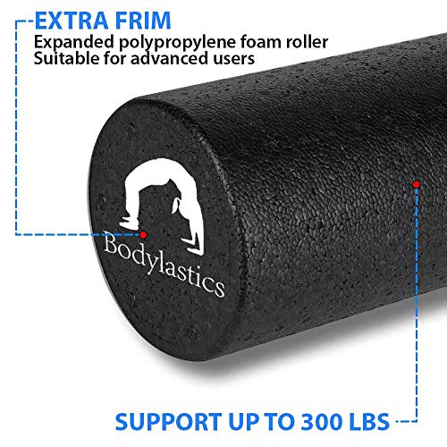 Image of Bodylastics 60cms Foam Roller for Deep Tissue Massage, Pain Relief from Sore Muscles, Pre & Post Exercise Fitness Workout Sessions