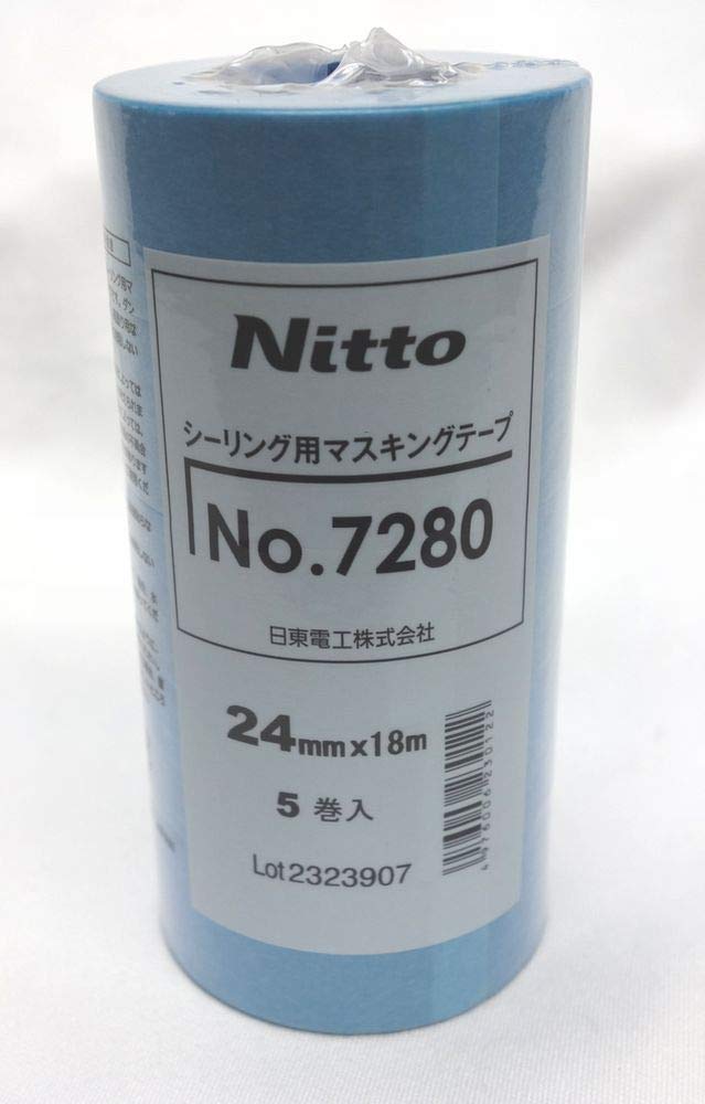 Amazon | 日東電工 マスキングテープ シーリング青 5P N0.7280 幅24mmX