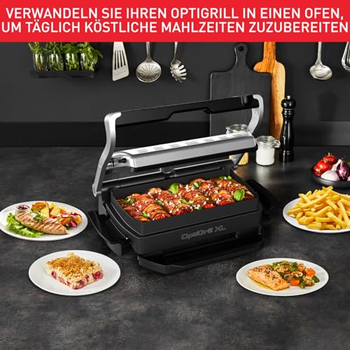 Foto von Tefal OptiGrill+ XL | Kontaktgrill mit automatischer Temperatur-Anpassung | 9 automatische Programme | XL-Grillfläche | inklusive Backschale | GC724D12
