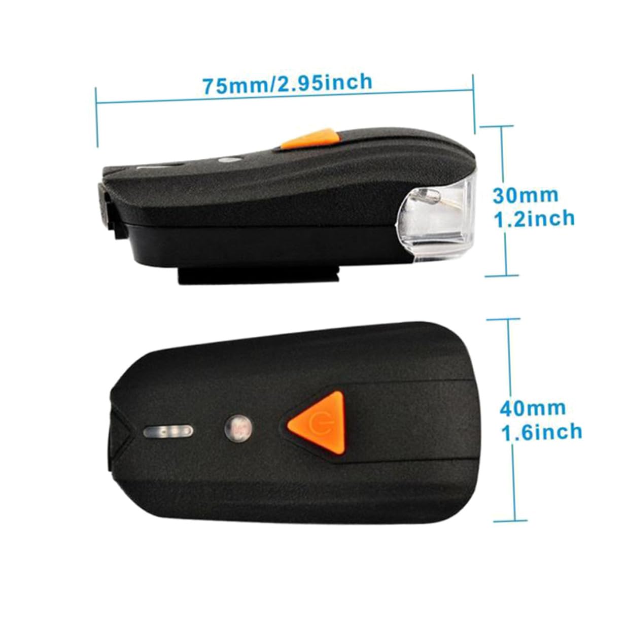 Luz de Bicicleta Delantera y Trasera LED Negra Recargable
