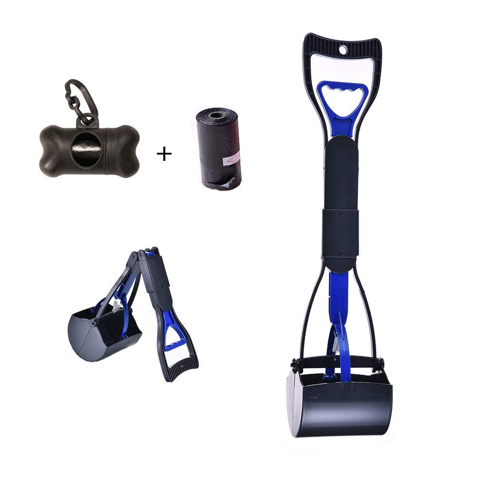 ZEENING Pet Pooper Scooper 24" Long Handle Foldable Poop Scoop Shovel