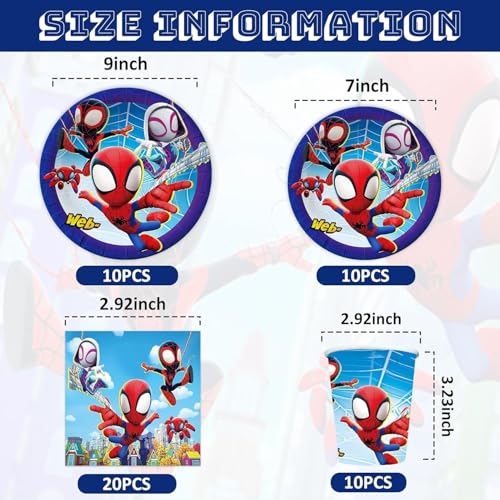 50 Stück Partygeschirr Set,Kindergeburtstag Geschirr Set,Partygeschirr Geburtstag,Geburtstag Deko,Deko Partyzubehör Pappteller Set Mit Teller Becher Servietten,Party Geschirr für 10 Gäste