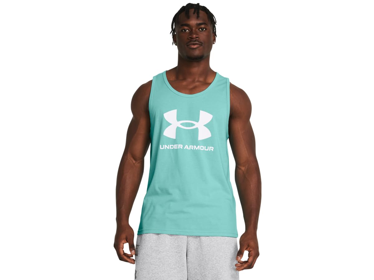 Under Armour Herren Sportstyle Logo Tank Top, (482) radial türkis/weiß, XL