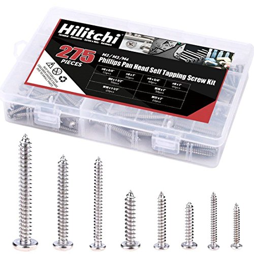 Juego de 275 Tornillos Autorroscantes de Acero Inoxidable miniatura 1