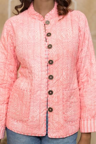 Image of Reversible Jacket for Women | Double Sided Quilted Jacket | Reversible Winter Jacket for Women | Stylish Ethnic Printed Jacket | Warm & Comfortable Casual Outerwear