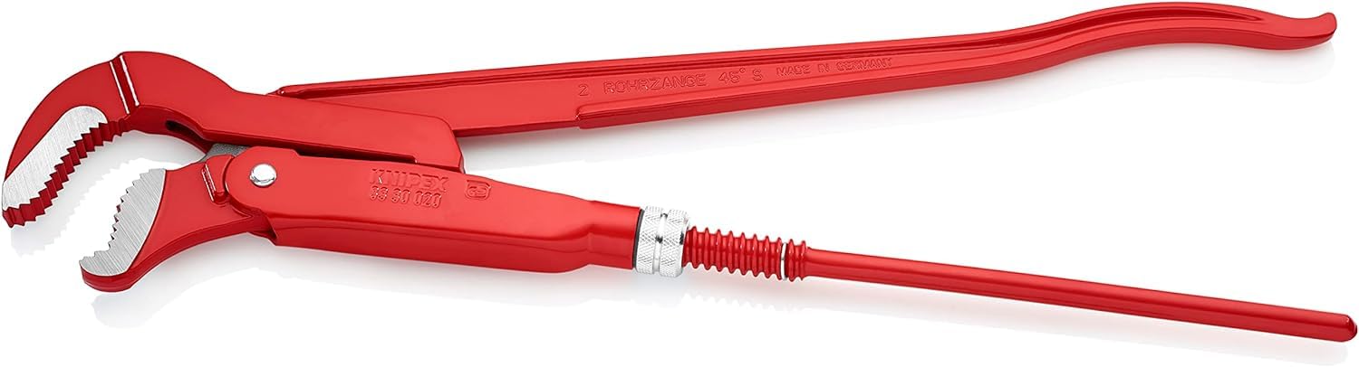 KNIPEX Llave para tubos en forma de S recubierto de pintura pulverizada, rojo 570 mm, 83 30 020