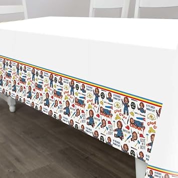 Chucky Table Cover for Birthday Party - All-Inclusive Tableware for Party - Officially Licensed Good Guys Decorations - Fits Most Tables
