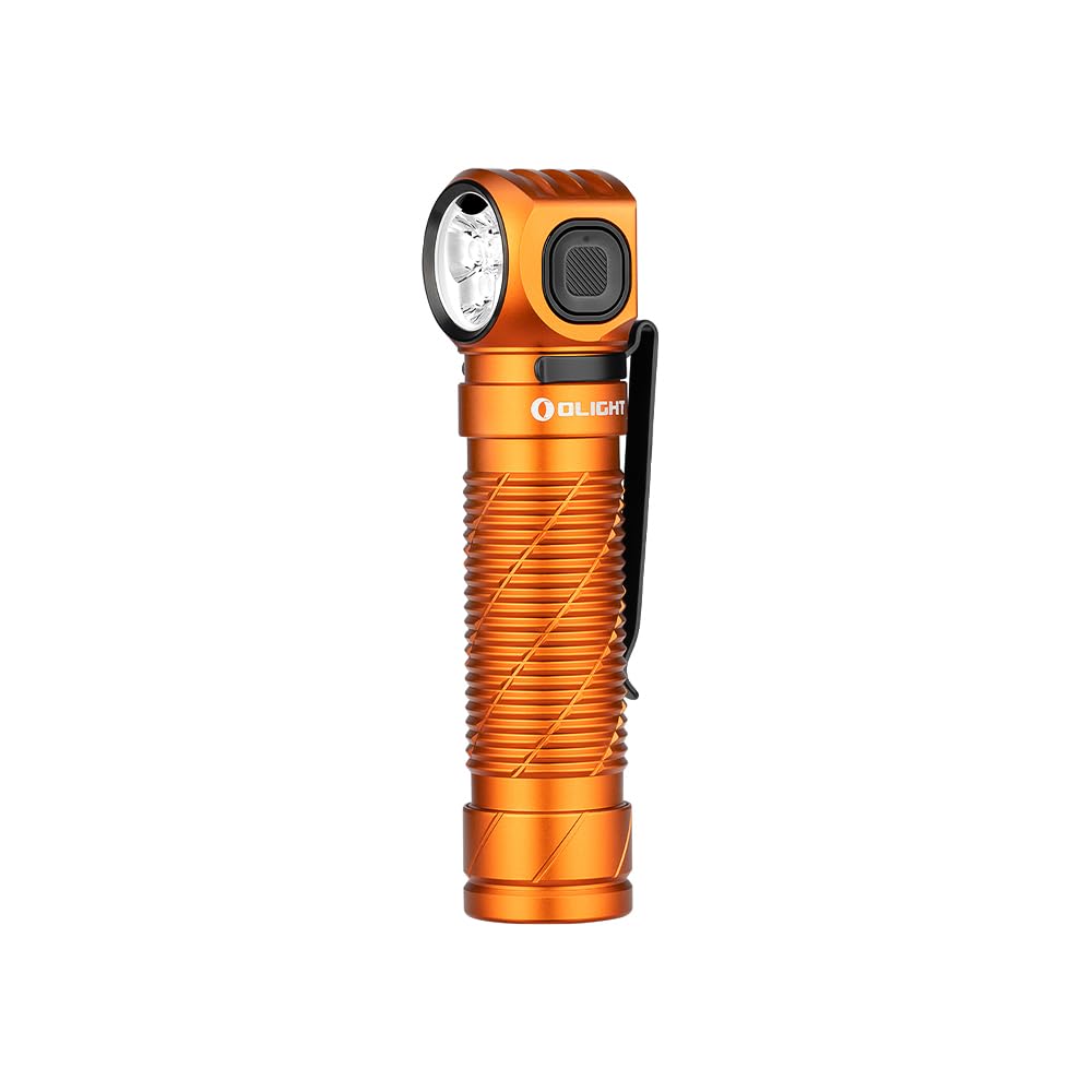 OLIGHT Perun 3 Lampe Frontale Ultra Puissante Rechargeable USB EDC 3000 LM Portée Max. 160 Mètres Torche Clignotant 7 Modes Étanche IP68 Headlamp LED Feu Rouge Pour Camping Orange