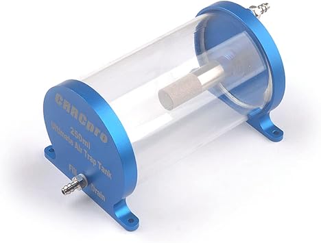 HAPPYMODEL CRRCPRO Fuel Tank Anti-Bubble 125ml/250ml CNC Transparent for Turbojet RC Jet Aircraft Blue,250ml