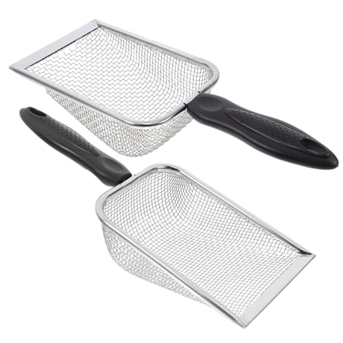 HONMEET 2pcs Beach Mesh Shovel Multi Use Sand Shovel for Easy Shell Collecting Cleaning for Beach Lovers Outdoor Fun