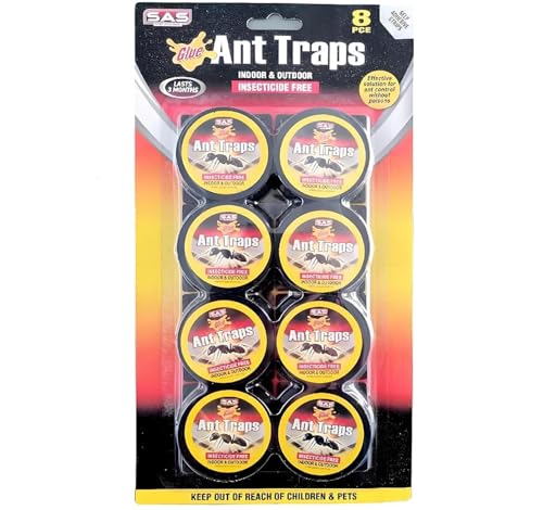 8 Stücke Ameisenköderdose,Ungiftige Klebefalle zur Überwachung von Ameisen – Geruchslos, sicher für Kinder & Haustiere den Außenbereich(C)