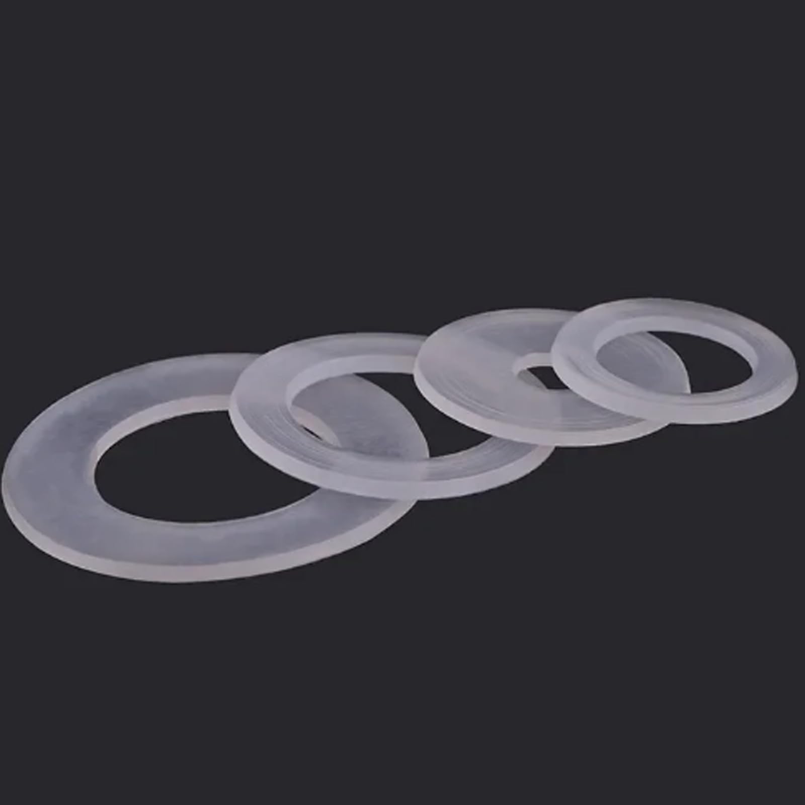 bolsas de metal, Arandelas de nailon transparente M3-M22 Arandela plana de plástico Arandela redonda de PE transparente Anillo aislante(100pcs M4x13x1)