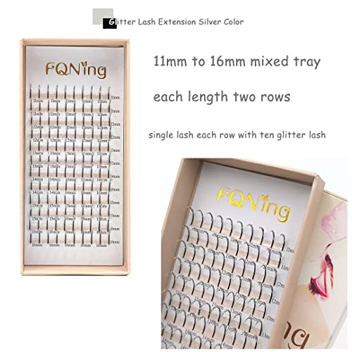FQNing-Glitter-Lash-Extensions-Silver-Colored-Single-Lash-Spike-Eyelash-Extension-for-Daily-Party-Wedding-11mm-16mm-MixedSilver