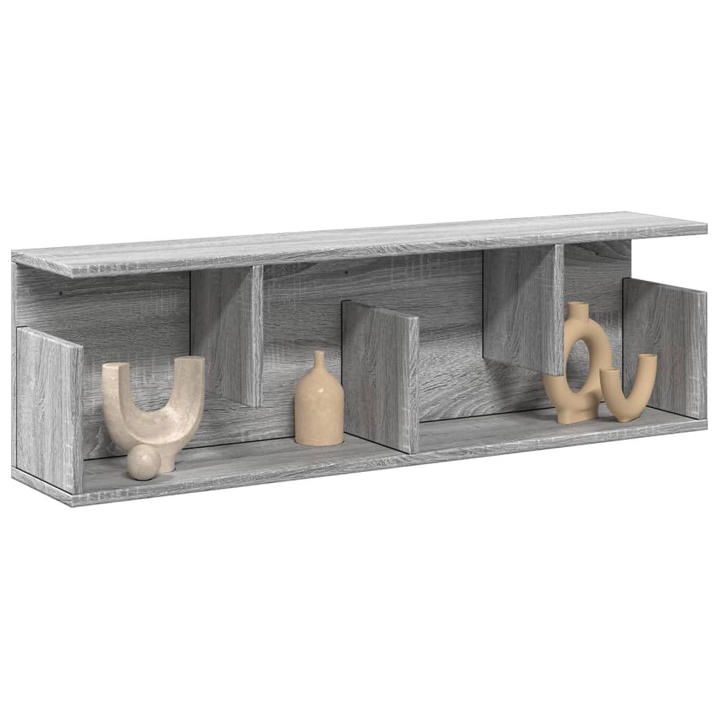 Szafka ścienna, wiszący regał ścienny, regał do przechowywania do biura, sypialni, 100 x 20 x 30 cm, szary, Sonoma materiał drewnopochodny