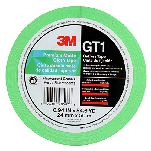 Image of 3M 98507 Tape 24 mmx50 M 11 mil, GT1, Fluorescent Green