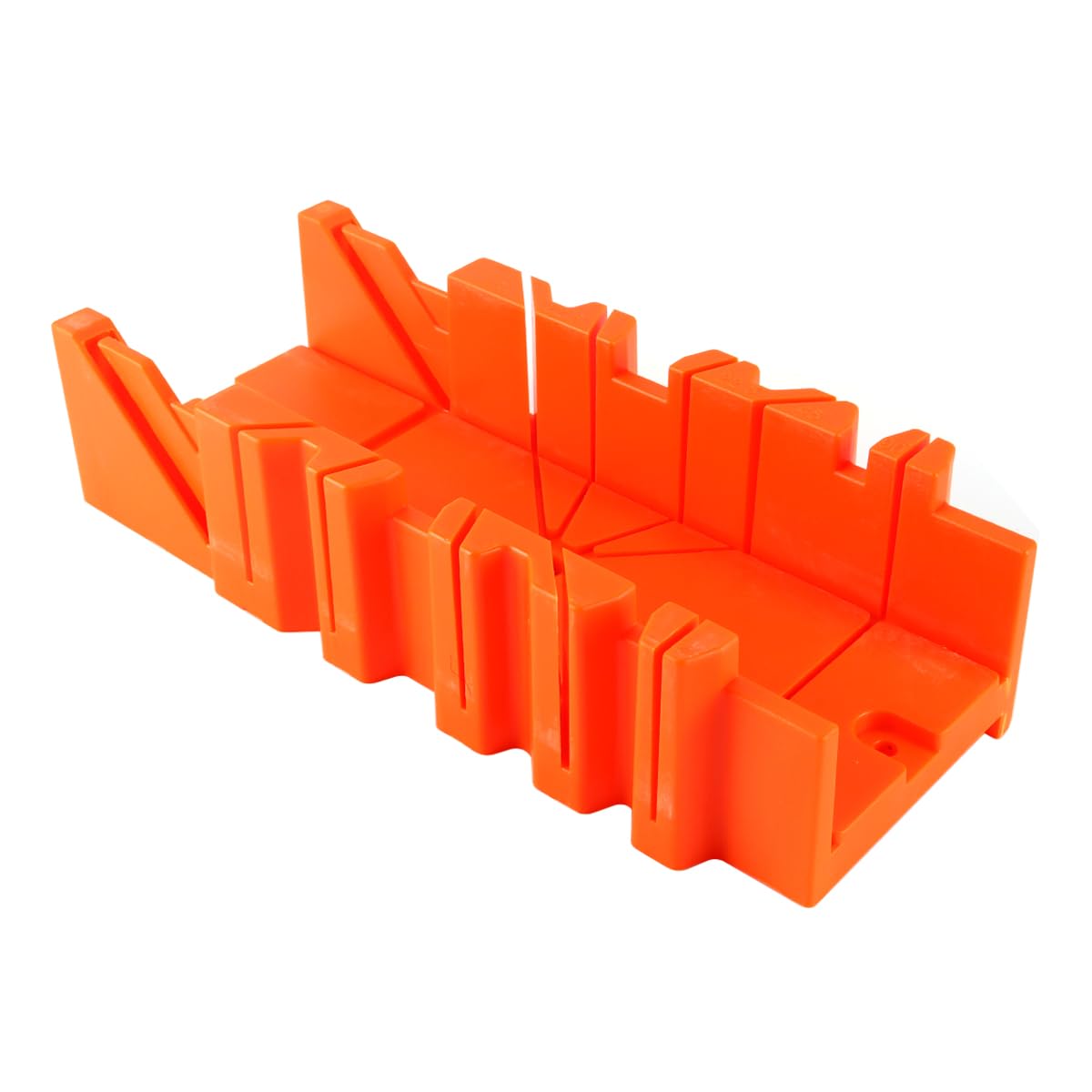 Nicear Caja De Ingletes De Precisión De 12" Con Guía De Ángulo Ajustable ( 45/22,5/90°) Y Abrazadera Para Carpintería, Compatible Con Sierra De Ranura Trasera, Abrazadera De Corte Duradera De ABS