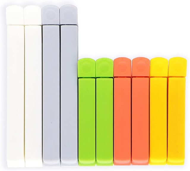 Food Bag Clips ,10 Pack Sealing Bag Clips Plastic Food Storage Sealing Clips,Freezer Bag Clips Food Closure Clips for Kitchen Food and Snacks Storage