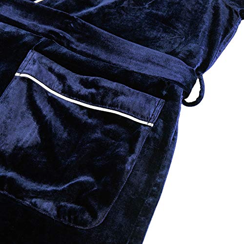 COLD POSH Men's Silk Velvet Robe Bathrobe Luxury Nightgown for Autumn/Winter4