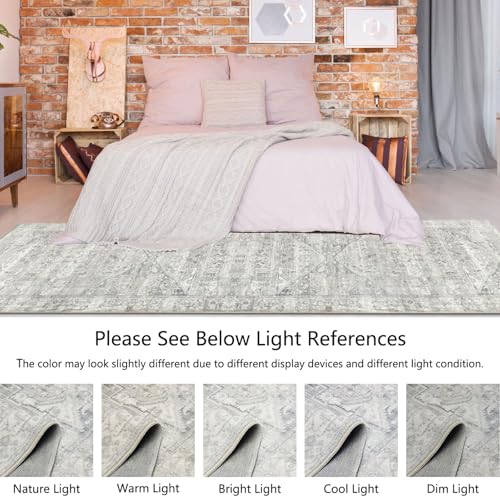 Homcomodar Distressed Hallway Rug Extra Long 60x300cm Non Slip Runner Rug for Entryway Vintage Floor Carpet Runners Boho Area Runner Rugs for Laundry Besides - Image 5