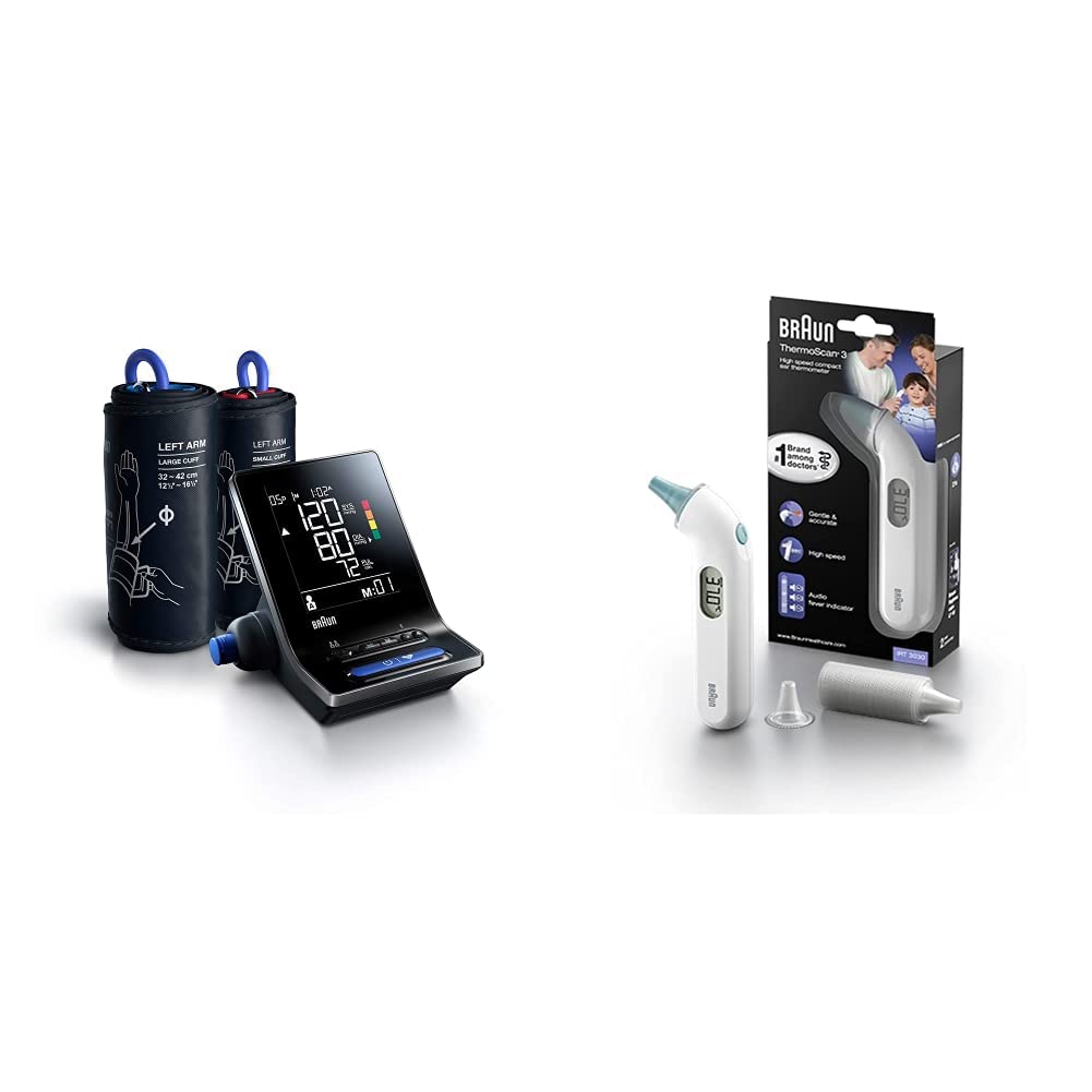 BraunExactFit Connect Smart Blood Pressure Monitor (clinically Accurate,  Bluetooth, Irregular Heartbeat Detection, Easy Reading) BUA6350EU Braun