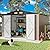 IRONCK 10x8FT Outdoor Storage Shed with Breathable Vent, Galvanized Steel Metal Tool Shed with Lockable Doors for Yard Bins/Generator/Wheelbarrow Garden Storage, Brown