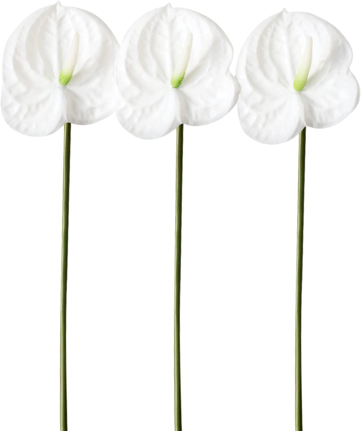 HAOSHICS 22 kunstmatige anthurium lelie bloemen permanente bloem, 3 stuks tropische imitatie plant bloem boeketten voor tafel middenstukken, bruids bruiloft festival decor bloem (E HAOSHICS 22 kunstmatige anthurium lelie bloemen permanente bloem, 3 stuks tropische imitatie plant bloem boeketten voor tafel middenstukken, bruids bruiloft festival decor bloem (E