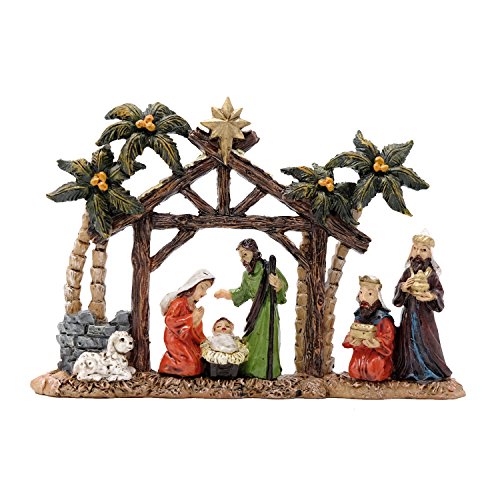 Image of Eldnacele Nativity Musical Snow Globe Lantern Battery Operated with Timer | USB Powered Singing Snow Globe, Swirling Water Glittering, Christmas Holiday Decorations Gifts for Adults and Kids