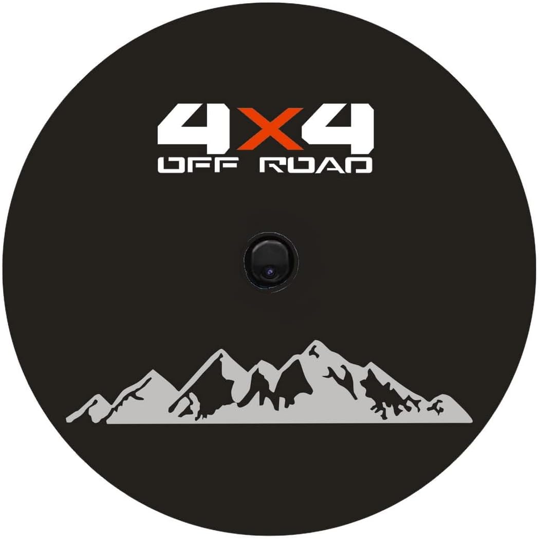 Compatible with Ford Bronco Spare Tire Cover with Rear Camera Hole | Back Wheel Cover with Backup Camera Hole | Tire Cover Protector (XL Size, 255/75R17, 285/70R17)