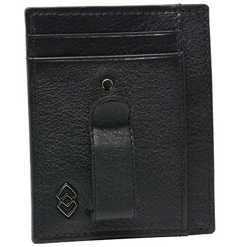 Alpine Swiss Double Diamond Mens RFID Money Clip Front Pocket Wallet Black4
