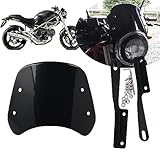 monster 600 Il parabrezza può essere adattato per motociclette con viti sul lato del faro, tenute insieme utilizzando la staffa del faro.