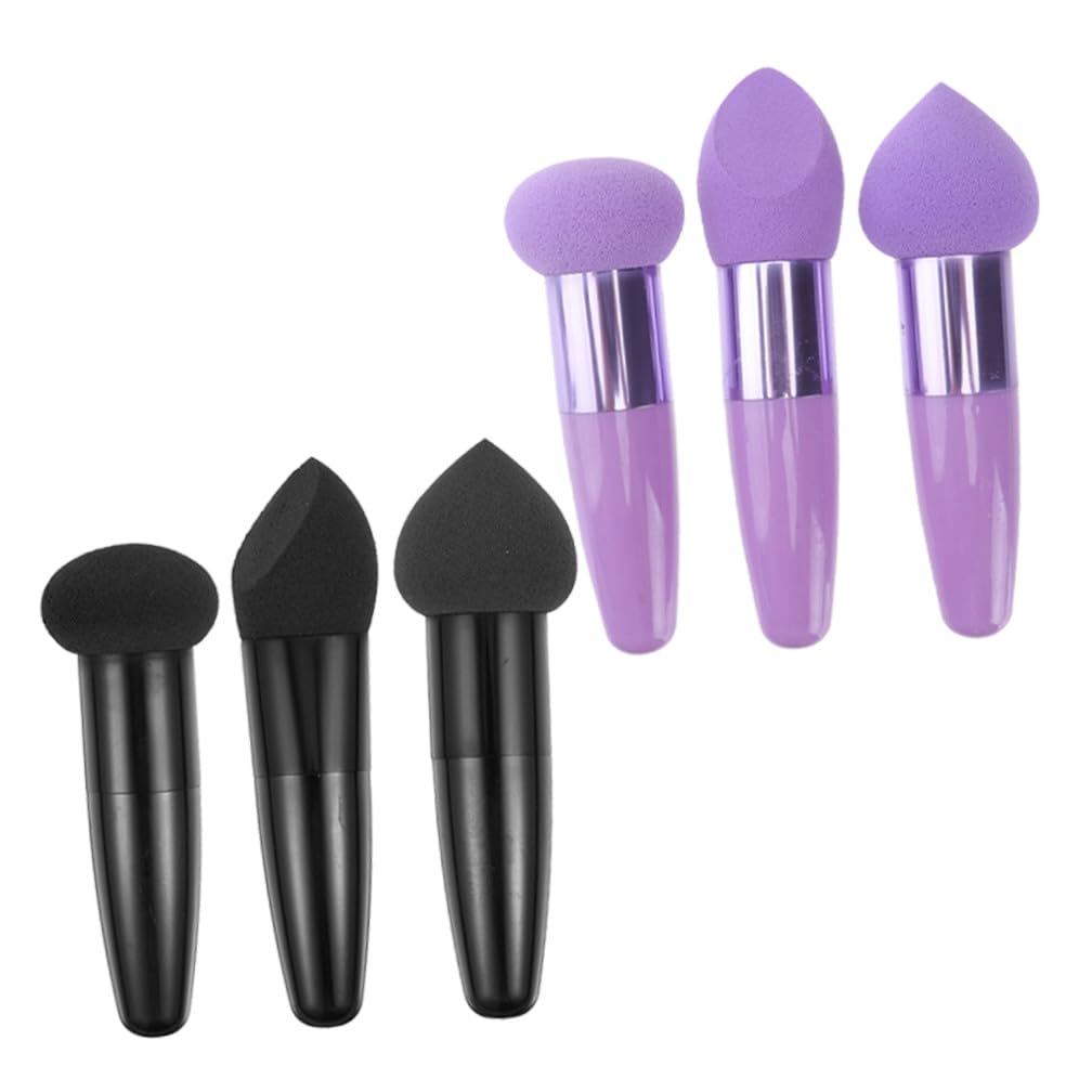 PACKOVE Set 6 Pezzi Pennelli e Spugne Per Trucco Cosmetico Da Donna, Alta Densità e Morbidezza, Accessori Make up Portatili Per Applicazione Viso e Viaggio