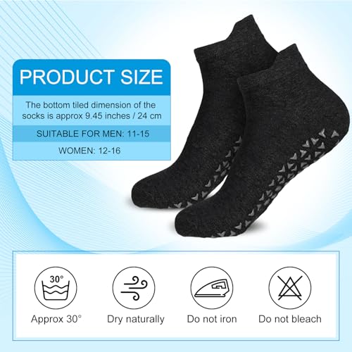 Sureio 30 Pairs Non Slip Socks Unisex Non Skid Pilates Yoga Hospital Socks for Men Women Elderly2