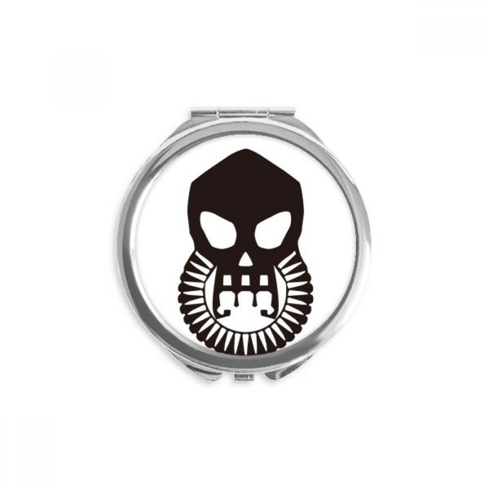 Espejo de bolsillo redondo con diseño biochemica de máscara de gas de terror 5