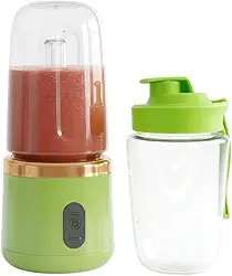 Liquidificador Portátil Recarregável USB - Mixer Juice 400ML com Copo Integrado (Verde)