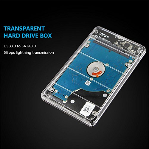 Cigooxm USB 3.0 porta disco rígido externo USB 3.0 Transparente USB 3.0 Micro para SATA Hard Disk Bo