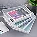 BTSKY 4 Pack A4 Plus Clear Plastic Stackable Storage Box Desk Paper Magazine Container with Buckle, Office Supplies Accessories File Protector Case Organizer, Portable Project Case Document Holders
