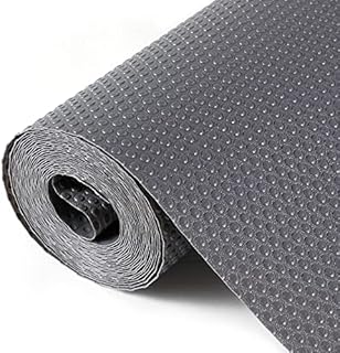 Drawer Liners, Hersvin 44.5cmx300cm Kitchen Shelf Liner EVA Non-Adhesive Waterproof Washable Cupboard Cabinet Liner Refridge Locker Anti-Slip Mats Sink Protector for Home Office (Dark Gray/Dot)