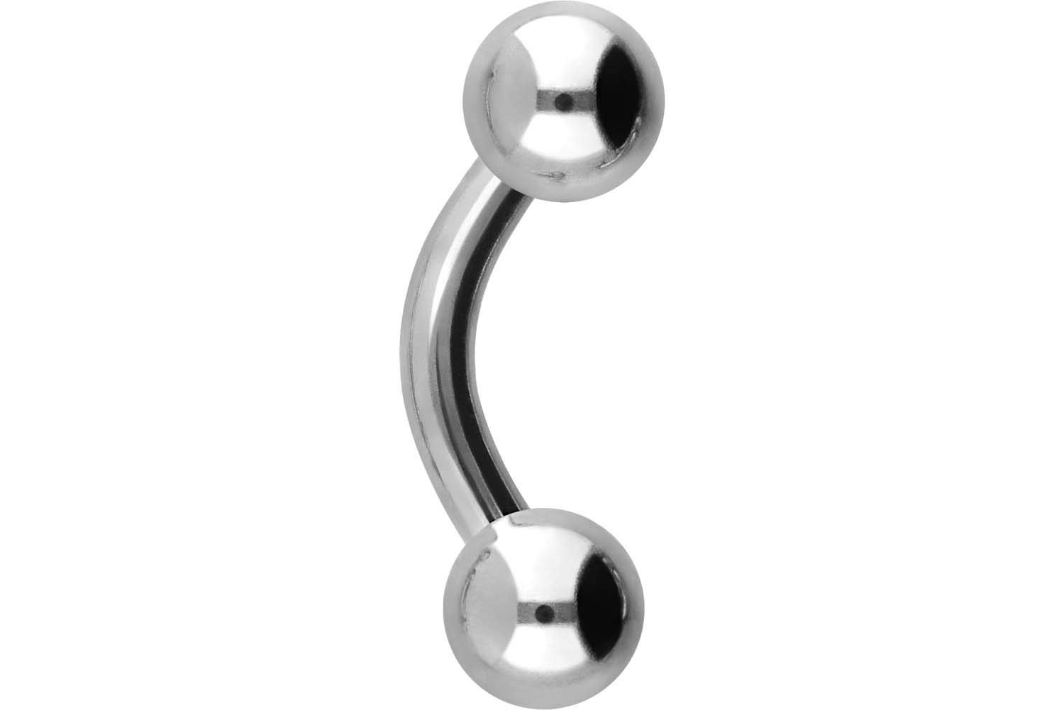 Banane Piercing Titane 2 Boules Époxy - Piercing Sourcil Oreille Lèvres Corps